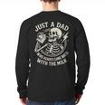 Just A Dad Who Always Came Back Skeleton Fathers Day Long Sleeve T-Shirt Back Print