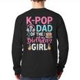 K-Pop Dad Of The Birthday Girl Long Sleeve T-Shirt Back Print