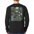 Kid Play Cars On Dad Back Race Track Mat Fathers Day Long Sleeve T-Shirt Back Print