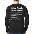 Labor Coach Expecting Dad Rules Papa Baby Long Sleeve T-Shirt Back Print