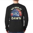 Lawn Mowing We Ride At Dawn Father Day Care Mower Dad Long Sleeve T-Shirt Back Print Lawn Mowing We Ride At Dawn Father Day Care Mower Dad Long Sleeve T-Shirt Back Print