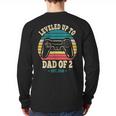 I Leveled Up To Dad Of 2 2026 Promoted To Dad Of Two Kids Long Sleeve T-Shirt Back Print