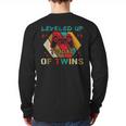 Leveled Up To Dad Of Twins Video Gamer Gaming Long Sleeve T-Shirt Back Print