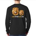 Lion Dad Like Father Like Son Lions Lovers Fathers Day Long Sleeve T-Shirt Back Print