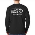 I Love My Mom & Dad Long Sleeve T-Shirt Back Print
