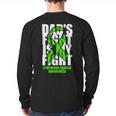 Lymphoma Cancer Awareness Lime Green Ribbon Dad's Fight Long Sleeve T-Shirt Back Print