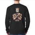 I Am Man King Powerful Dad Afro Melanin Black History Long Sleeve T-Shirt Back Print