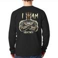I Am Man King Powerful Dad Afro Melanin Long Sleeve T-Shirt Back Print