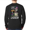 Mardi Gras Skeleton Cant Hold My Carnival Team Dad Men Long Sleeve T-Shirt Back Print