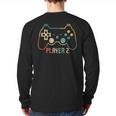 Matching Gamer Tee For Dad Mom & Kids Player 123 Long Sleeve T-Shirt Back Print