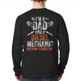 For Men Father's Day Halloween Diesel Mechanic Dad Long Sleeve T-Shirt Back Print