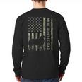 Mini Aussie Dad Australian Shepherd Dog Camo USA Flag Long Sleeve T-Shirt Back Print