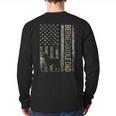 Mini Bernedoodle Dad Camo USA Flag DESIGN ON BACK Long Sleeve T-Shirt Back Print