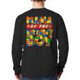 Mom And Dad Mama Birthday Boy Building Bricks Family Party Long Sleeve T-Shirt Back Print