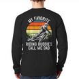 Motorcycle Dad Dirt Bike Shirt Motocross Riding Buddies Long Sleeve T-Shirt Back Print