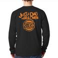 NBA New York Knicks Father's Day Just A Dad Who Loves Long Sleeve T-Shirt Back Print