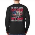 He Is Not Just A Solider He Is My Dad Proud Army Daughter Long Sleeve T-Shirt Back Print