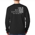 Old Man Saying Gag Fathers Day Birthday Dad Men Long Sleeve T-Shirt Back Print