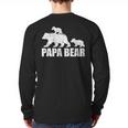 Papa Bear Two Cubs Shirt Daddy Bear Twin Tshirt Papa 2 Kids Long Sleeve T-Shirt Back Print Papa Bear Two Cubs Shirt Daddy Bear Twin Tshirt Papa 2 Kids Long Sleeve T-Shirt Back Print