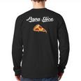 Papa Slice Pizza Belly Expectant Dad Pizza Pregnancy Reveal Long Sleeve T-Shirt Back Print