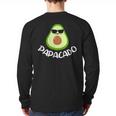 Papacado Avocado Dad Daddy Father's Day Long Sleeve T-Shirt Back Print