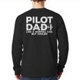 Pilot Art For Dad Men Aviation Airplane Aircraft Pilot Small Long Sleeve T-Shirt Back Print