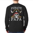 Pirate Papa Skull Family Matching Costume Dad Grandpa Men Long Sleeve T-Shirt Back Print