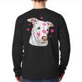 Pitbull Love Pitbull Moms Dads Long Sleeve T-Shirt Back Print