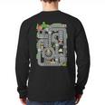 Play Cars On Dad's Back Shirt Kids And Fathers Play Long Sleeve T-Shirt Back Print