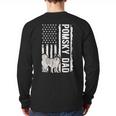 Pomsky Dad American Flag Pomsky Owner Pomsky Lover Long Sleeve T-Shirt Back Print