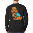 Poodle I Love Dad Tattoo Apparel Dog Dad Dads For Men Women Long Sleeve T-Shirt Back Print