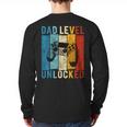 Pregnancy Announcement Dad Level Unlocked New Daddy Father Long Sleeve T-Shirt Back Print