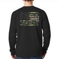 Promoted To Daddy Est 2026 Camo USA Flag New Dad 2026 Long Sleeve T-Shirt Back Print