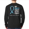 Prostate Cancer Awareness Light Blue Ribbon Dad Survivor Long Sleeve T-Shirt Back Print