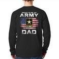 Proud To Be An Army Dad With American Flag Veteran Long Sleeve T-Shirt Back Print
