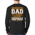 Proud Dad Of Awesome Corpsman Father's Day Long Sleeve T-Shirt Back Print