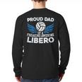 Proud Dad Of A Freaking Awesome Libero Volleyball Father Long Sleeve T-Shirt Back Print