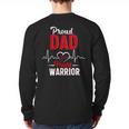 Proud Dad Of a Heart Warrior CHD Awareness Shirt Gift Long Sleeve T-Shirt Back Print