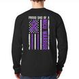 Proud NICU Dad Of NICU Warrior Micro Preemie Baby Father Long Sleeve T-Shirt Back Print