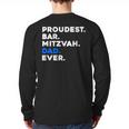 PROUDEST BAR MITZVAH DAD EVER Jewish BOY Celebration Long Sleeve T-Shirt Back Print