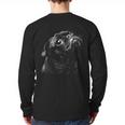 Pug For Dog Mom Dad Cute Pug Men Women Kids Long Sleeve T-Shirt Back Print