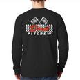 Race Car Birthday Party Racing Family Dad Pit Crew Long Sleeve T-Shirt Back Print Race Car Birthday Party Racing Family Dad Pit Crew Long Sleeve T-Shirt Back Print