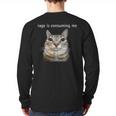 Rage Is Consuming Me Silly Staring Cat Meme Dad Mom Long Sleeve T-Shirt Back Print Rage Is Consuming Me Silly Staring Cat Meme Dad Mom Long Sleeve T-Shirt Back Print