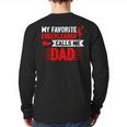 Red Cheer Dad Family Father Cheerleader Squad Long Sleeve T-Shirt Back Print