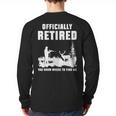 Retirement 2025 Retire Deer Hunting Retired For Dad Long Sleeve T-Shirt Back Print