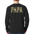 Retro Camo Hunting Papa Old Camo Dad Father’s Day Daddy Long Sleeve T-Shirt Back Print