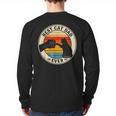 Retro Cat Dad Ever Cats Lovers For Men Women And Kids Long Sleeve T-Shirt Back Print
