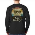 Retro Cat Daddy 80s 90s Style Sunglasses Long Sleeve T-Shirt Back Print