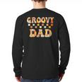 Retro Groovy Dad Matching Family 1st Birthday Party Long Sleeve T-Shirt Back Print