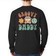 Retro Groovy Daddy Matching Family Birthday Party Long Sleeve T-Shirt Back Print